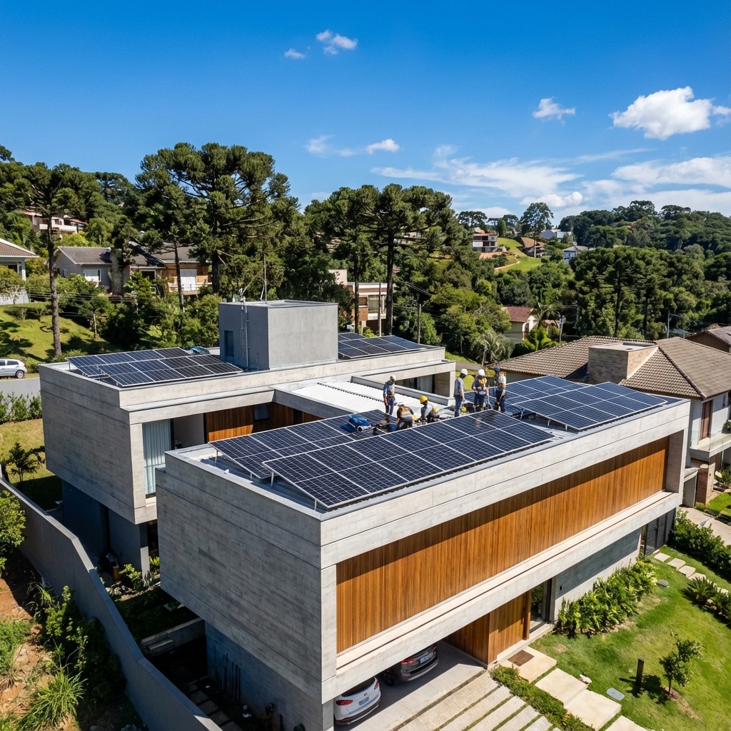 Instalação de painéis solares